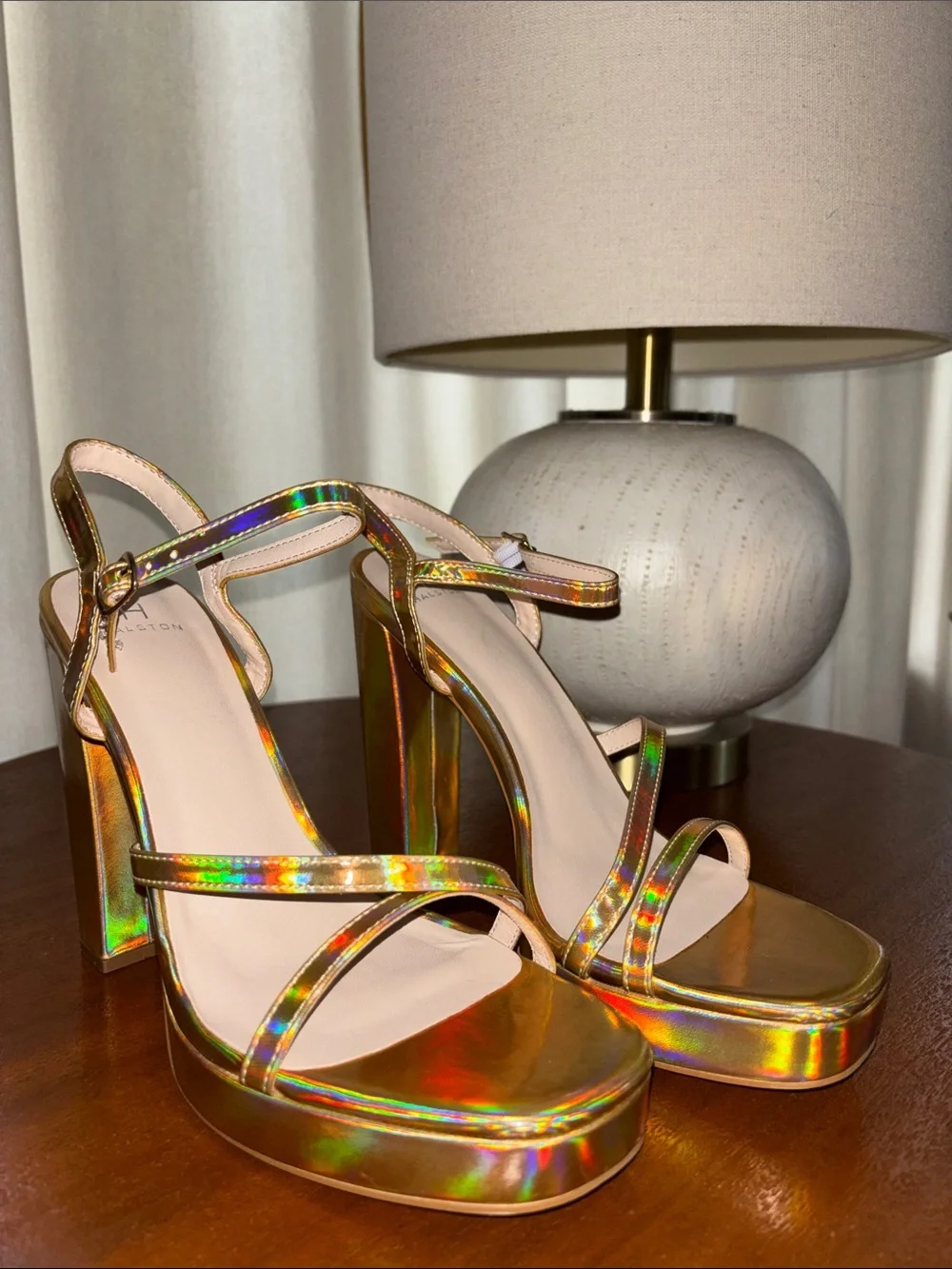 HALSTON SARDINIA PLATFORM DRESS SANDALS